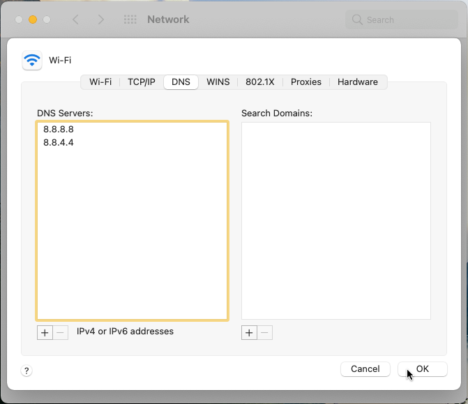 How to change your DNS Server on a Mac 3