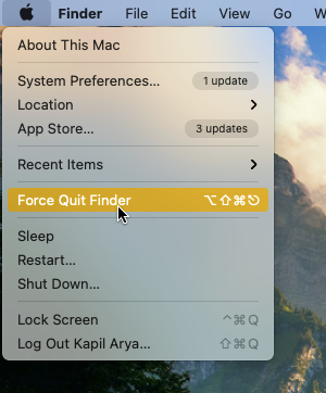 How to force quit apps on MacOS Big Sur