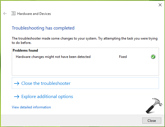 Hardware And Devices Troubleshooter Missing In Windows 10